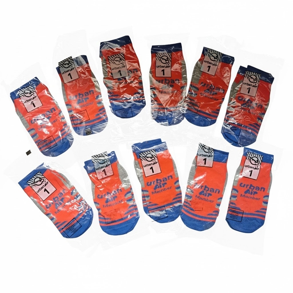Urban Air Athletic Socks - Bold Orange and Blue